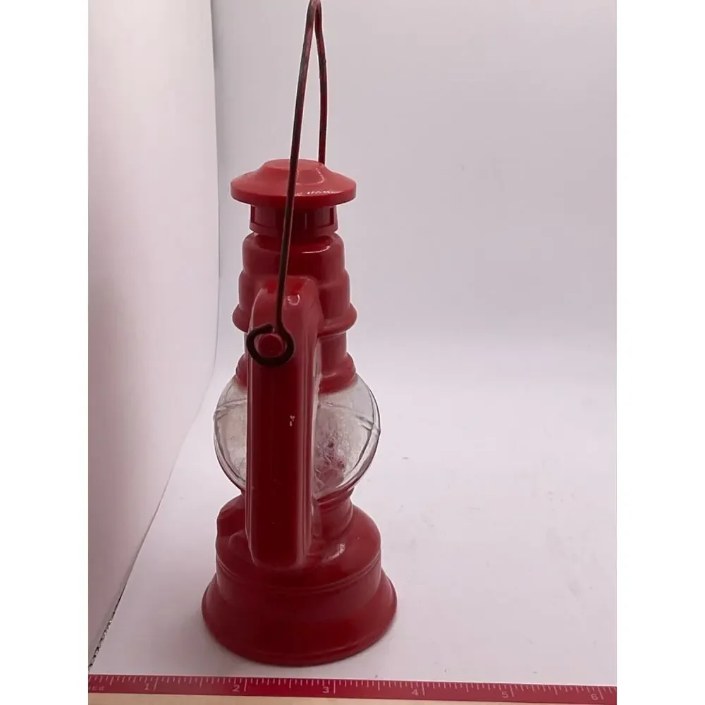 Vintage AVON Country Lantern Red Decanter, Collectible, Minor Paint Wear EMPTY‎